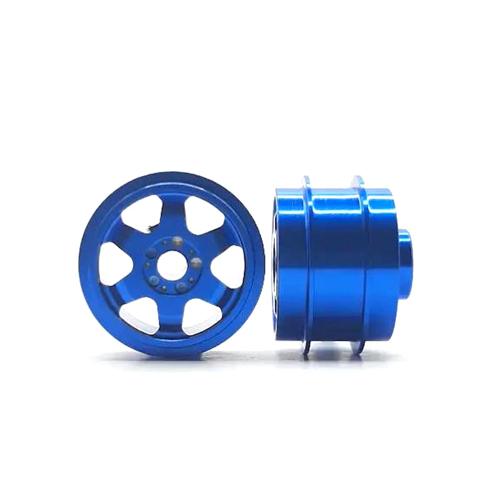 Staffs 194 - Blue Alloy Wheels - 6-Spoke - 15.8 x 8.5mm - pair